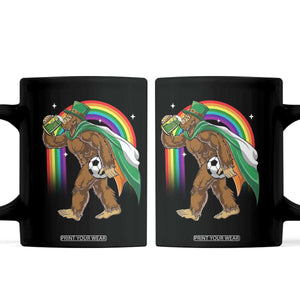Funny Bigfoot Drinking Beer Coffee Mug St Patricks Day Soccer Lover TS12 Black Print Your Wear