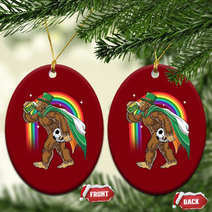 Funny Bigfoot Drinking Beer Ceramic Ornament St Patricks Day Soccer Lover TS12 Print Your Wear