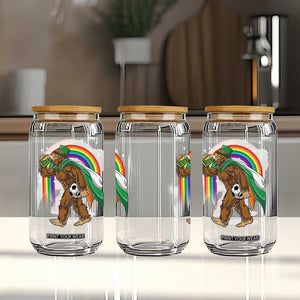 Funny Bigfoot Drinking Beer Glass Can St Patricks Day Soccer Lover TS12 Print Your Wear