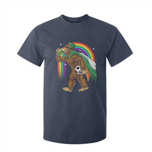 Funny Bigfoot Drinking Beer T Shirt For Kid St Patricks Day Soccer Lover TS12 Navy Print Your Wear