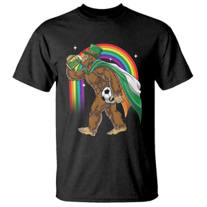 Funny Bigfoot Drinking Beer T Shirt St Patricks Day Soccer Lover TS12 Black Print Your Wear