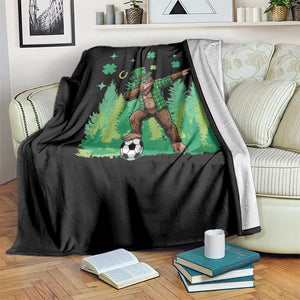Lucky Sasquatch Soccer Player Throw Blanket Funny St Patricks Day Gift TS12 Print Your Wear
