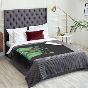 Lucky Sasquatch Soccer Player Throw Blanket Funny St Patricks Day Gift TS12 Print Your Wear