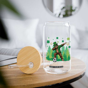 Lucky Sasquatch Soccer Player Glass Can Funny St Patricks Day Gift TS12 Print Your Wear