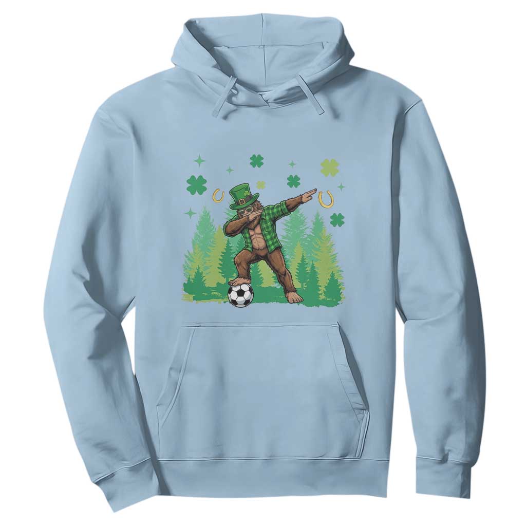 Lucky Sasquatch Soccer Player Hoodie Funny St Patricks Day Gift TS12 Light Blue Print Your Wear