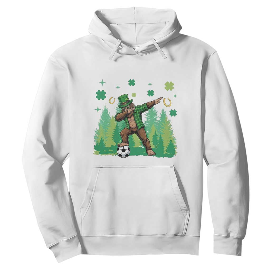 Lucky Sasquatch Soccer Player Hoodie Funny St Patricks Day Gift TS12 White Print Your Wear