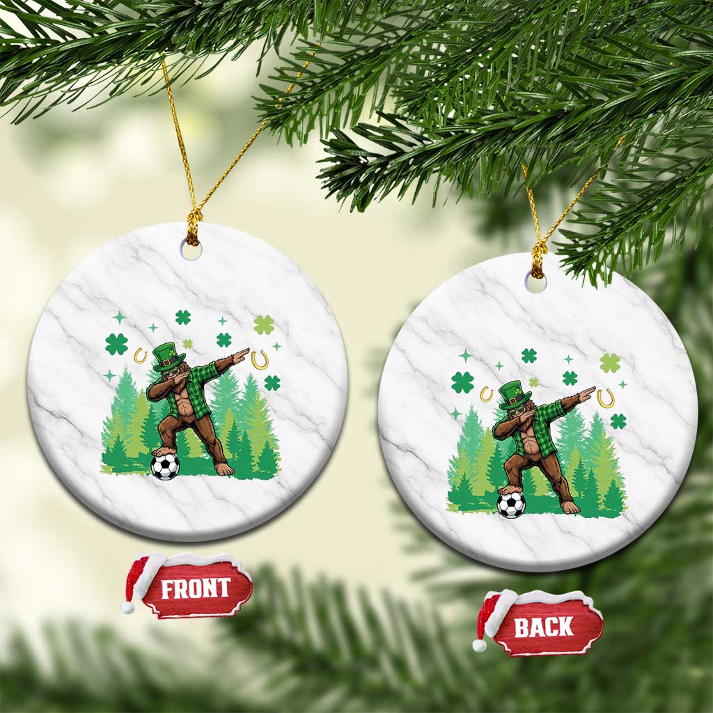Lucky Sasquatch Soccer Player Ceramic Ornament Funny St Patricks Day Gift TS12 1pc White Marble Print Your Wear