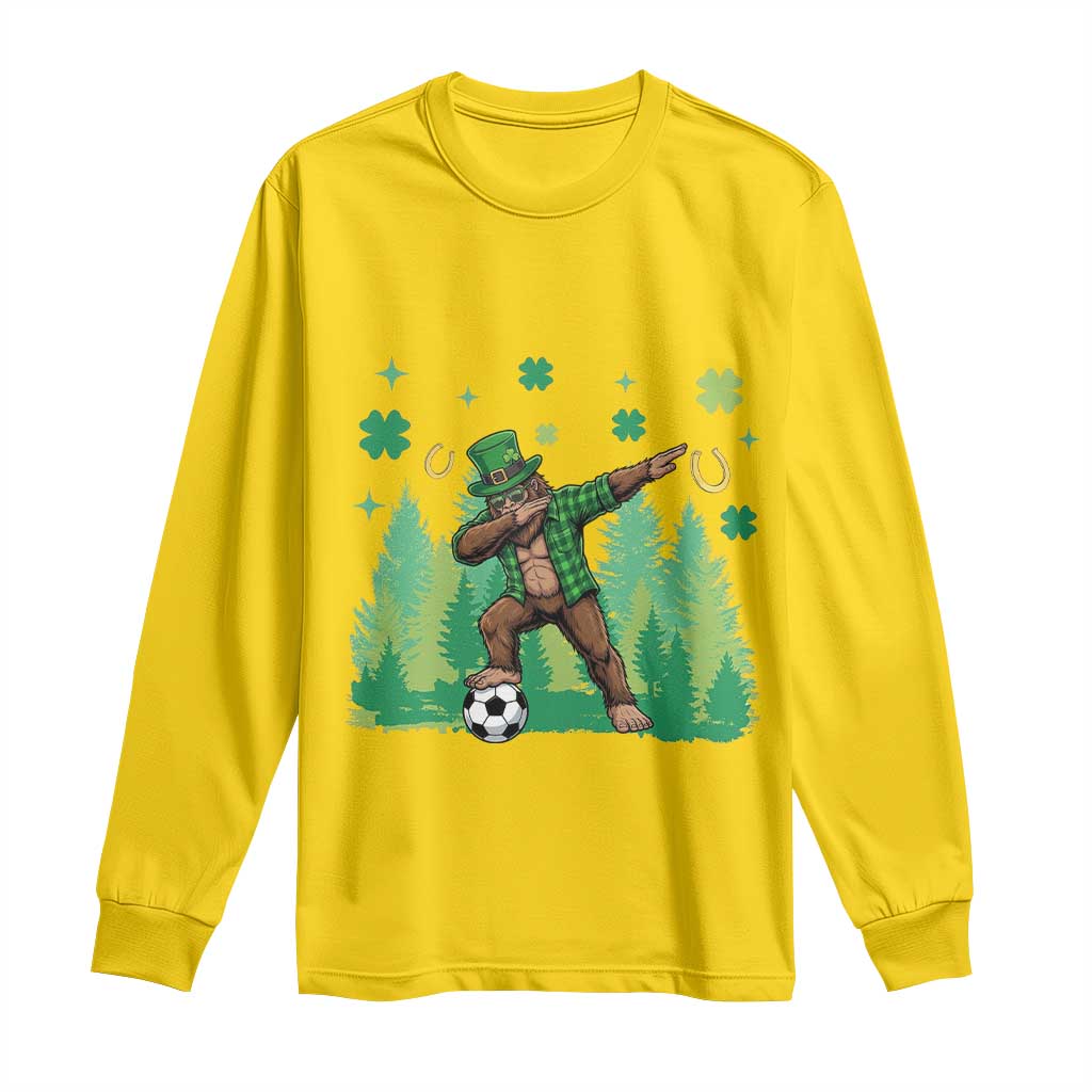 Lucky Sasquatch Soccer Player Long Sleeve Shirt Funny St Patricks Day Gift TS12 Daisy Print Your Wear