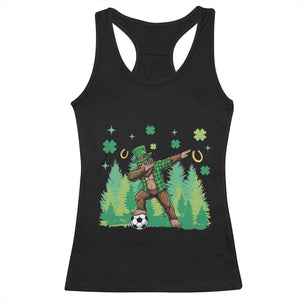 Lucky Sasquatch Soccer Player Racerback Tank Top Funny St Patricks Day Gift TS12 Black Print Your Wear