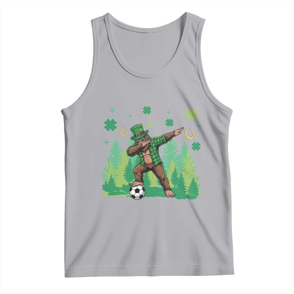 Lucky Sasquatch Soccer Player Tank Top Funny St Patricks Day Gift TS12 Athletic Heather Print Your Wear