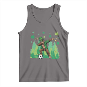 Lucky Sasquatch Soccer Player Tank Top Funny St Patricks Day Gift TS12 Deep Heather Print Your Wear