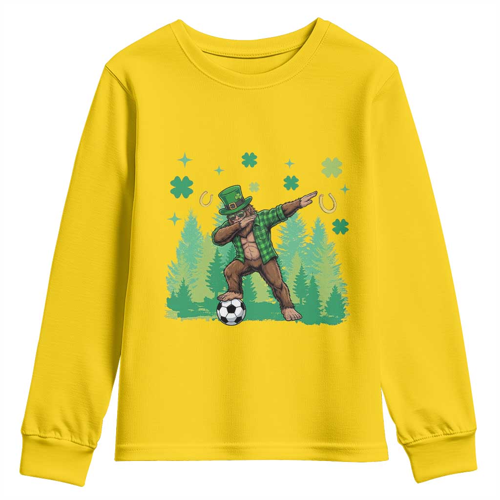 Lucky Sasquatch Soccer Player Youth Sweatshirt Funny St Patricks Day Gift TS12 Daisy Print Your Wear