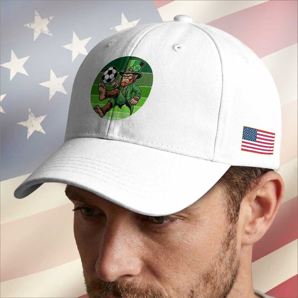 Funny Bigfoot Playing Soccer Baseball Cap St Patricks Day TS12 Print Your Wear