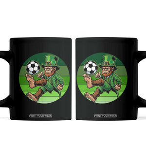 Funny Bigfoot Playing Soccer Coffee Mug St Patricks Day TS12 Black Print Your Wear