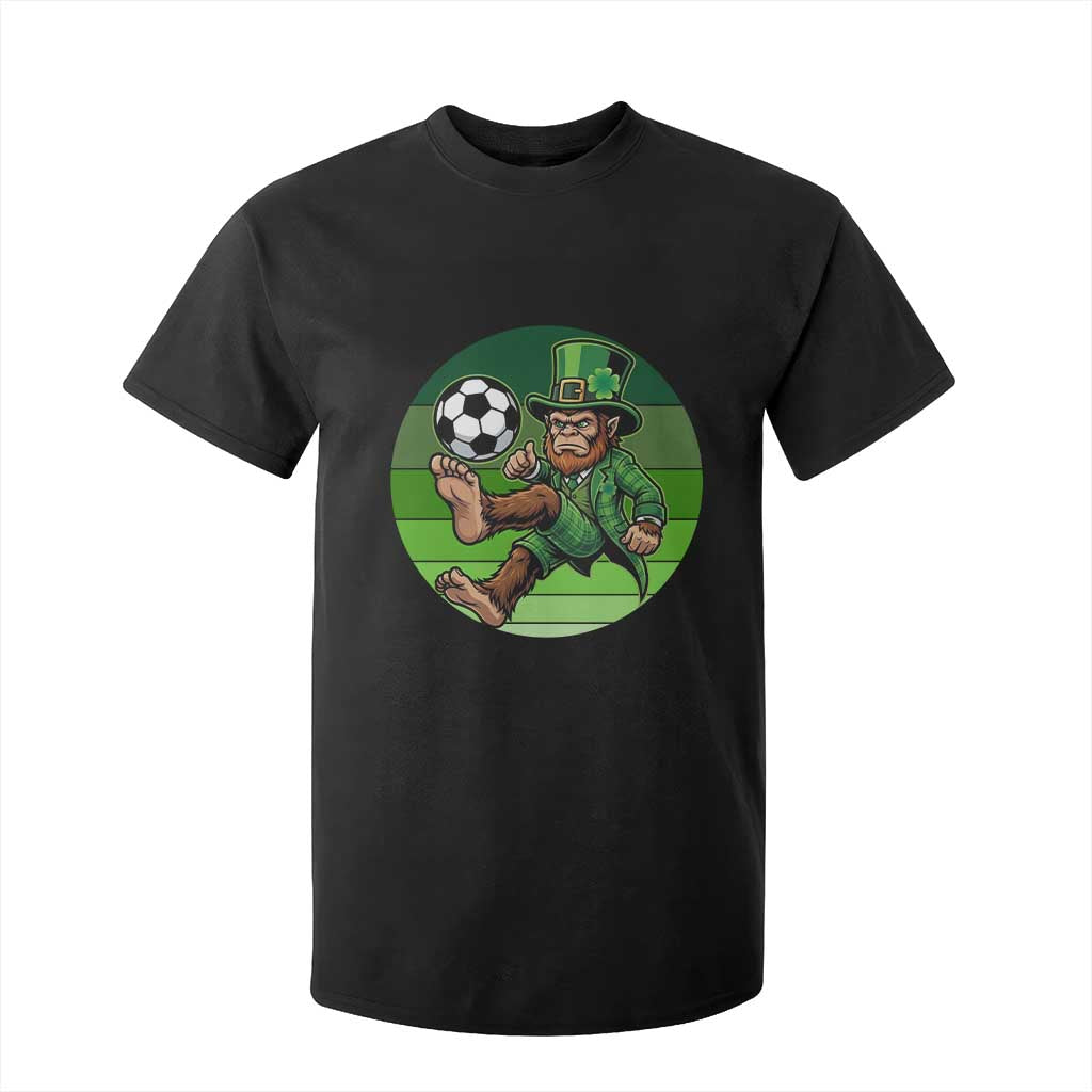 Funny Bigfoot Playing Soccer T Shirt For Kid St Patricks Day TS12 Black Print Your Wear