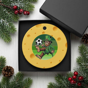 Funny Bigfoot Playing Soccer Ceramic Ornament St Patricks Day TS12 1pc Yellow Cheese Print Your Wear