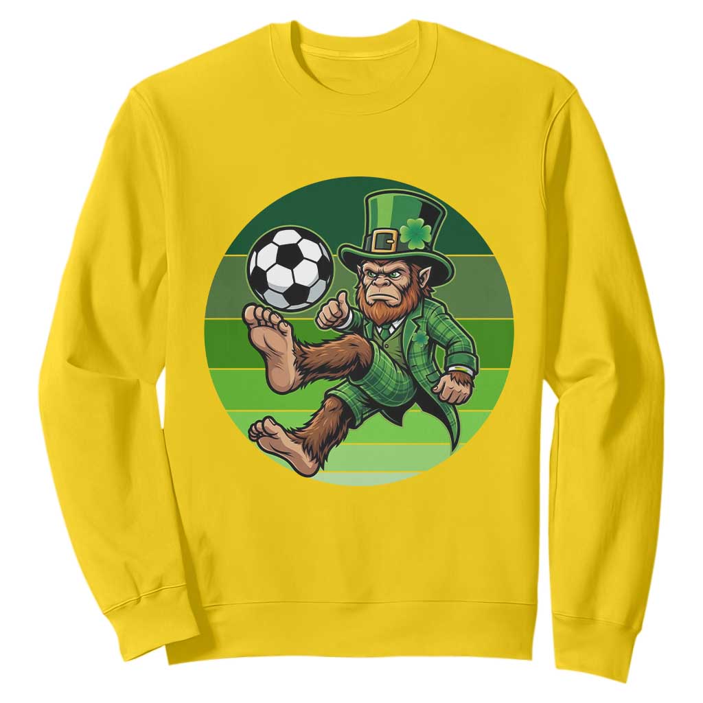 Funny Bigfoot Playing Soccer Sweatshirt St Patricks Day TS12 Daisy Print Your Wear