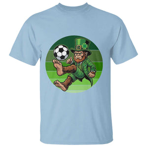Funny Bigfoot Playing Soccer T Shirt St Patricks Day TS12 Light Blue Print Your Wear