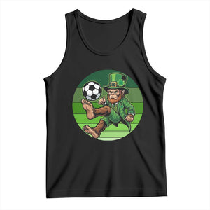 Funny Bigfoot Playing Soccer Tank Top St Patricks Day TS12 Black Print Your Wear
