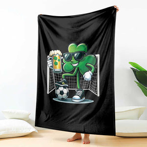 Funny Irish Shamrock Dabbing Soccer Throw Blanket St Patricks Day TS12 Print Your Wear
