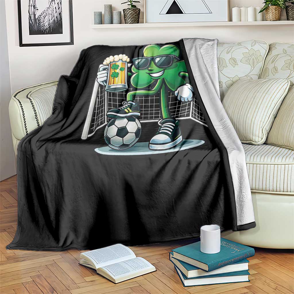 Funny Irish Shamrock Dabbing Soccer Throw Blanket St Patricks Day TS12 Print Your Wear