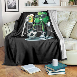 Funny Irish Shamrock Dabbing Soccer Throw Blanket St Patricks Day TS12 Print Your Wear