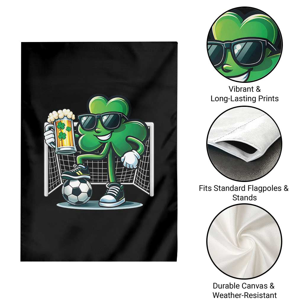 Funny Irish Shamrock Dabbing Soccer Garden Flag St Patricks Day TS12 Print Your Wear
