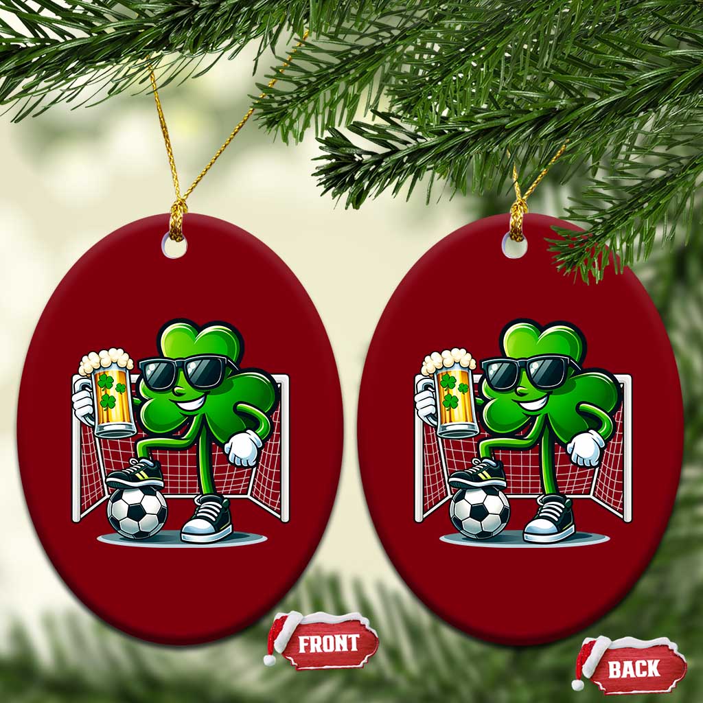 Funny Irish Shamrock Dabbing Soccer Ceramic Ornament St Patricks Day TS12 Print Your Wear