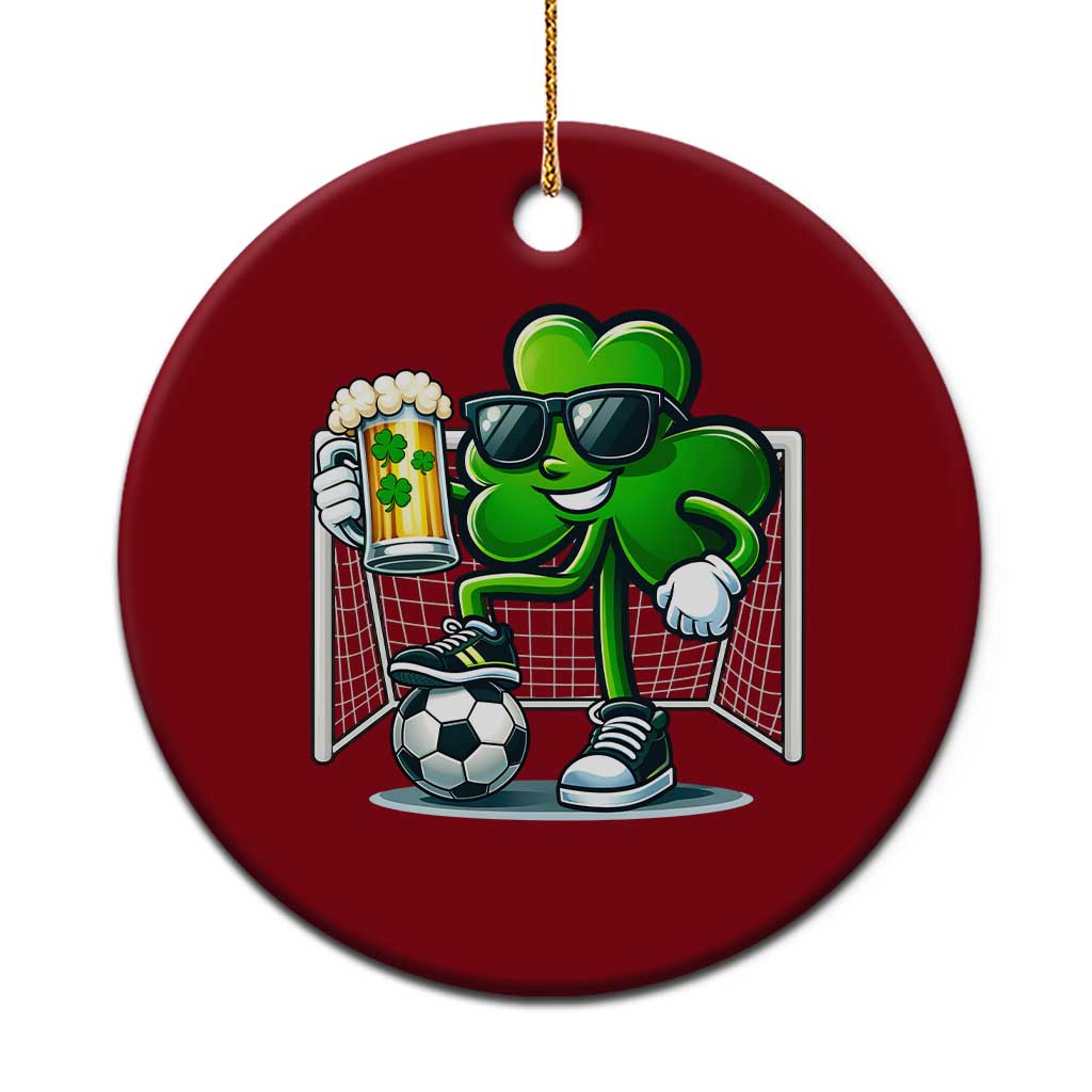 Funny Irish Shamrock Dabbing Soccer Ceramic Ornament St Patricks Day TS12 1pc Red Print Your Wear