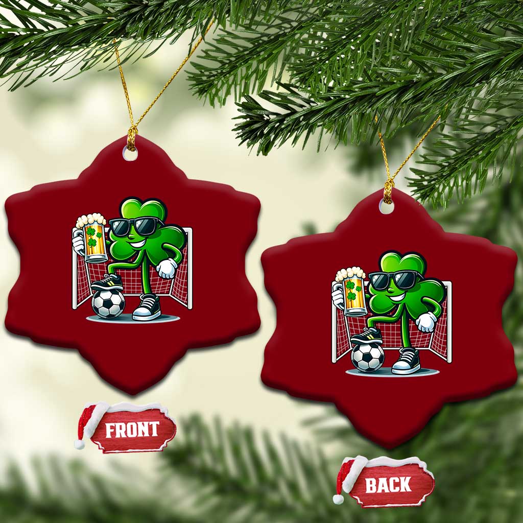 Funny Irish Shamrock Dabbing Soccer Ceramic Ornament St Patricks Day TS12 Print Your Wear