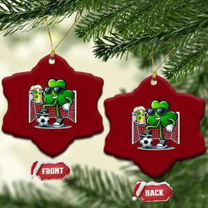 Funny Irish Shamrock Dabbing Soccer Ceramic Ornament St Patricks Day TS12 Print Your Wear