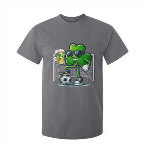 Funny Irish Shamrock Dabbing Soccer T Shirt For Kid St Patricks Day TS12 Charcoal Print Your Wear