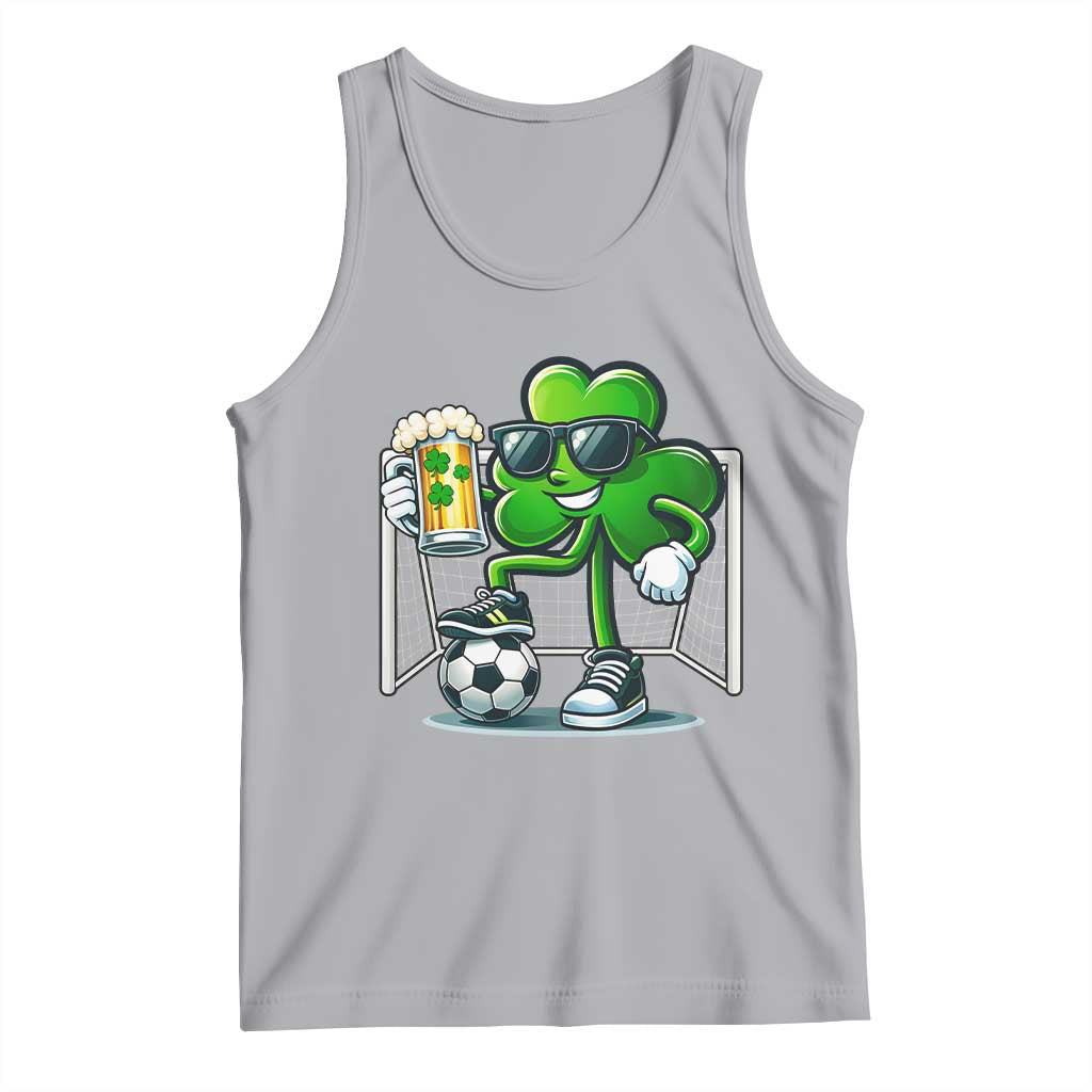 Funny Irish Shamrock Dabbing Soccer Tank Top St Patricks Day TS12 Athletic Heather Print Your Wear