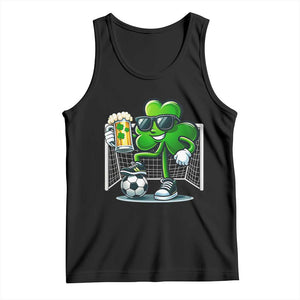 Funny Irish Shamrock Dabbing Soccer Tank Top St Patricks Day TS12 Black Print Your Wear