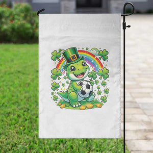 Cute Dinosaur Soccer Player Garden Flag St Patricks Day Dino Lover TS12 Print Your Wear