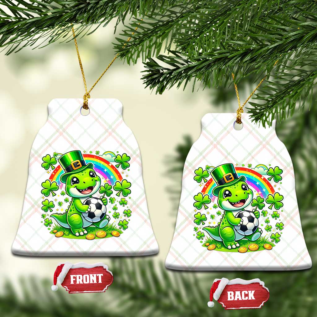 Cute Dinosaur Soccer Player Ceramic Ornament St Patricks Day Dino Lover TS12 Print Your Wear