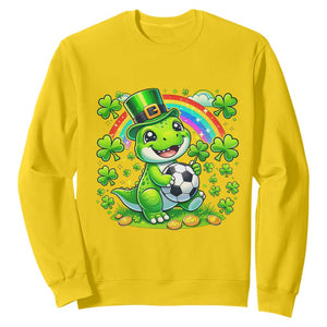 Cute Dinosaur Soccer Player Sweatshirt St Patricks Day Dino Lover TS12 Daisy Print Your Wear