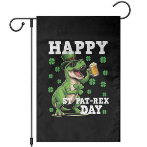 Happy St Pat Rex Day Garden Flag Funny Dinosaur Drinking Beer TS12 Black Print Your Wear