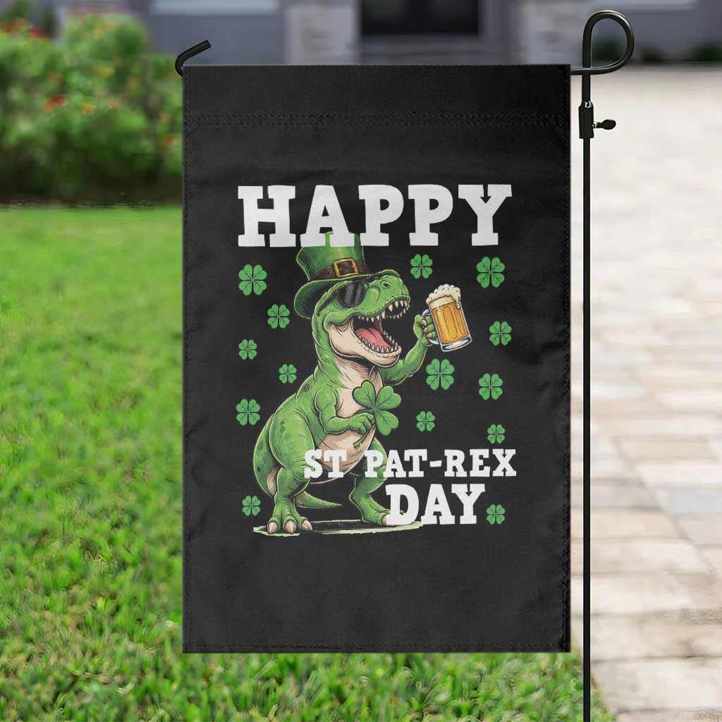 Happy St Pat Rex Day Garden Flag Funny Dinosaur Drinking Beer TS12 Print Your Wear