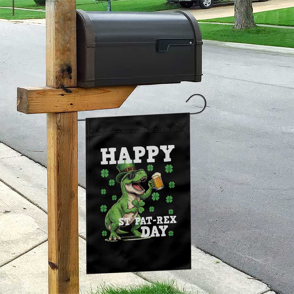 Happy St Pat Rex Day Garden Flag Funny Dinosaur Drinking Beer TS12 Print Your Wear