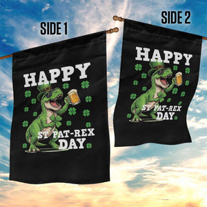 Happy St Pat Rex Day Garden Flag Funny Dinosaur Drinking Beer TS12 Print Your Wear
