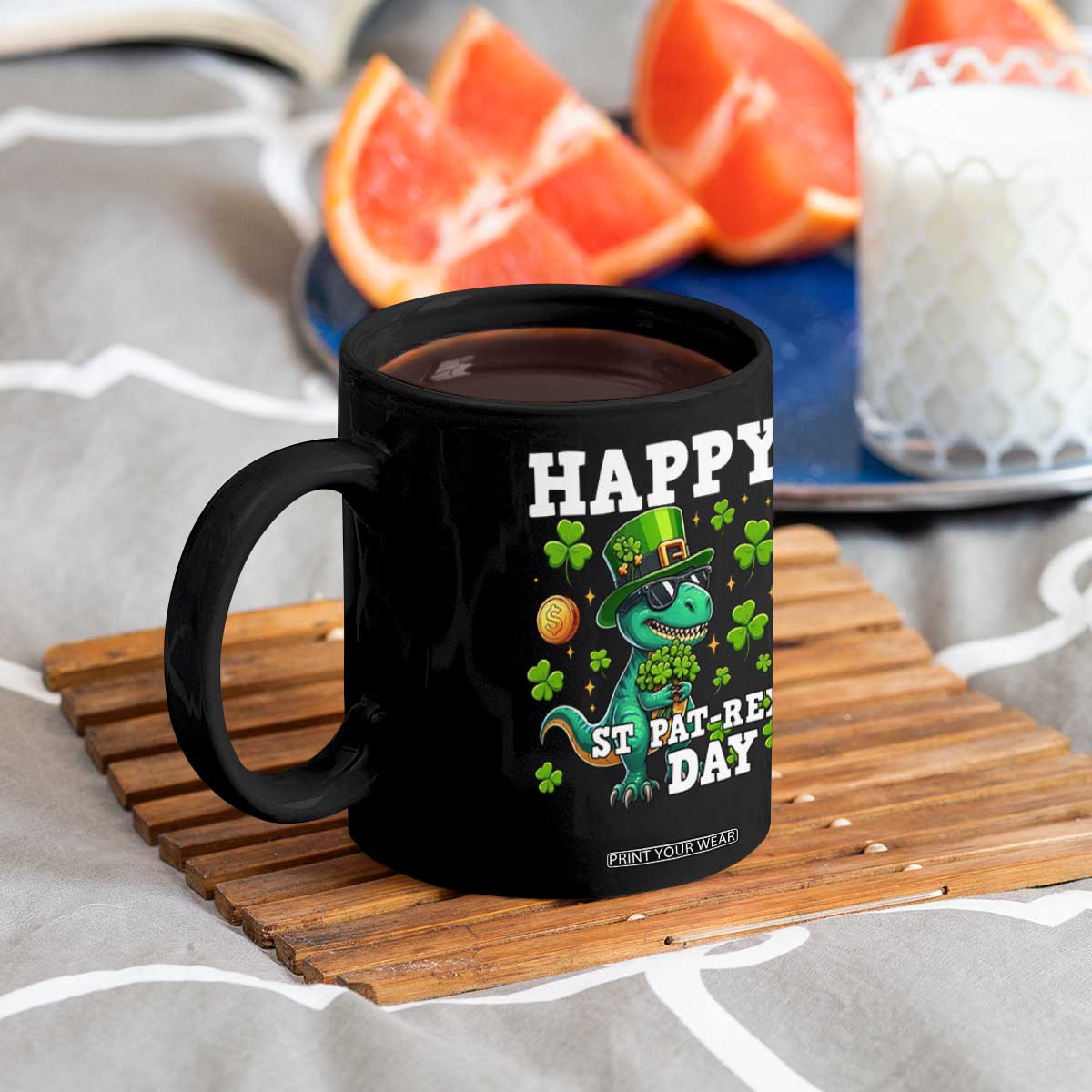 Happy St Pat Rex Day Coffee Mug St Patricks Day Dino Lover TS12 Print Your Wear