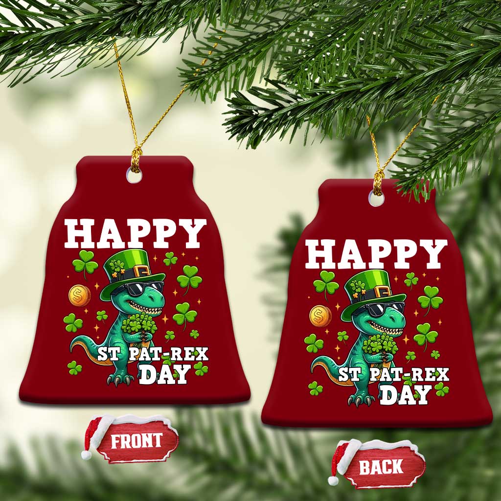 Happy St Pat Rex Day Ceramic Ornament St Patricks Day Dino Lover TS12 Print Your Wear