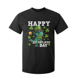 Happy St Pat Rex Day T Shirt For Kid St Patricks Day Dino Lover TS12 Black Print Your Wear