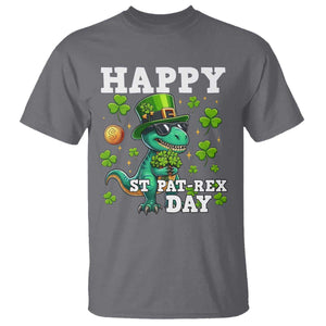 Happy St Pat Rex Day T Shirt St Patricks Day Dino Lover TS12 Charcoal Print Your Wear
