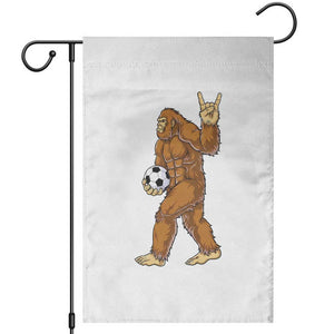 Funny Bigfoot Soccer Player Garden Flag Folklore Cryptid Gift TS12 White Print Your Wear