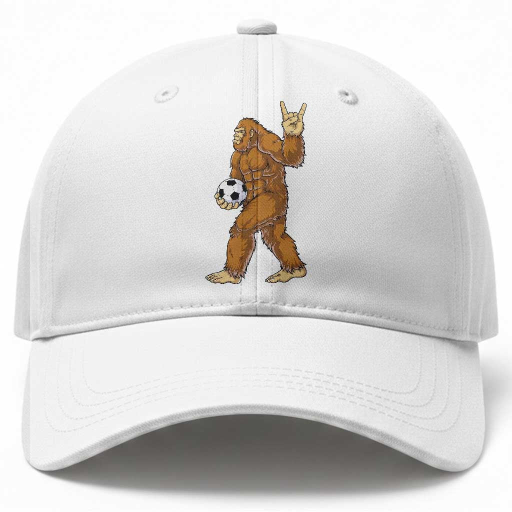 Funny Bigfoot Soccer Player Baseball Cap Folklore Cryptid Gift TS12 Print Your Wear