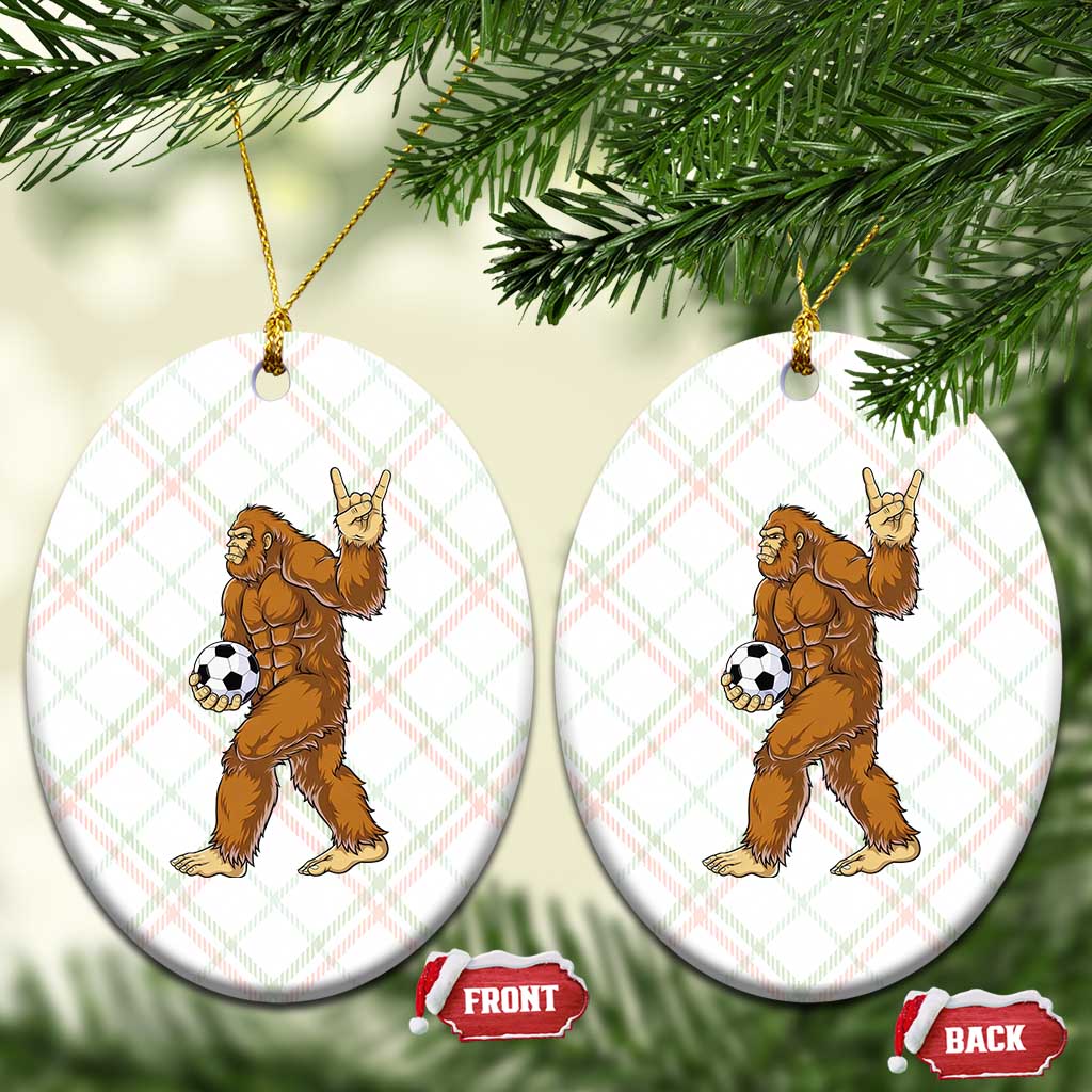 Funny Bigfoot Soccer Player Ceramic Ornament Folklore Cryptid Gift TS12 Print Your Wear