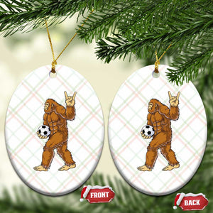 Funny Bigfoot Soccer Player Ceramic Ornament Folklore Cryptid Gift TS12 Print Your Wear