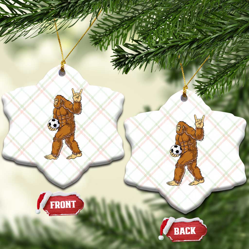 Funny Bigfoot Soccer Player Ceramic Ornament Folklore Cryptid Gift TS12 Print Your Wear